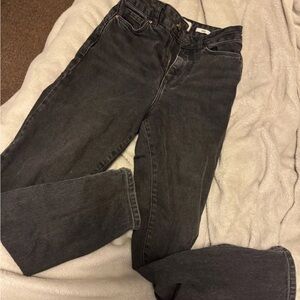 New Look Straight-Leg Women’s Jeans in Washed Black